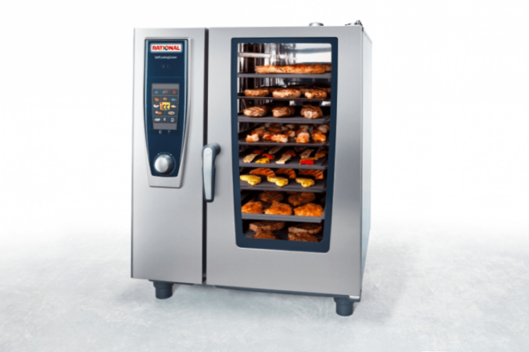 horno rational - comida dentro de horno